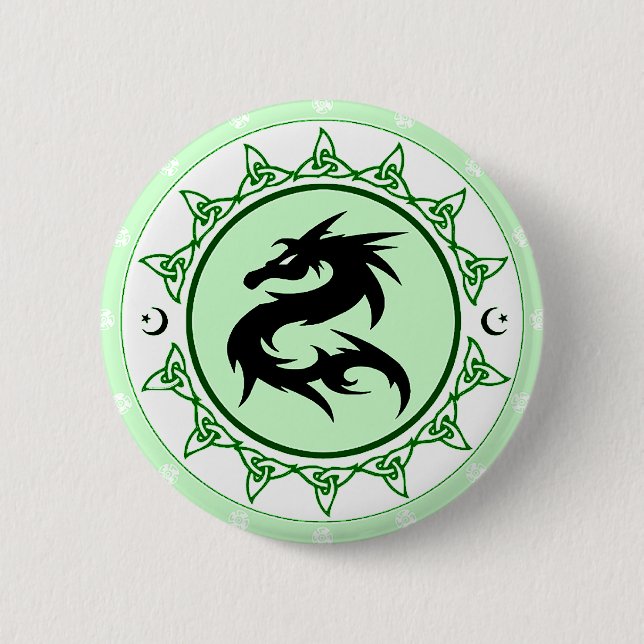 Dragon Knot 5 2 Inch Round Button (Front)