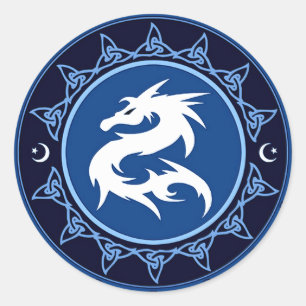 Dragon Knot Classic Round Sticker