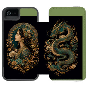Dragon & Lady Flower Phone Case   Persian Fantasy  Incipio Watson™ iPhone 5 Wallet Case