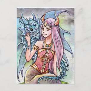 Dragon Lady Holiday Postcard