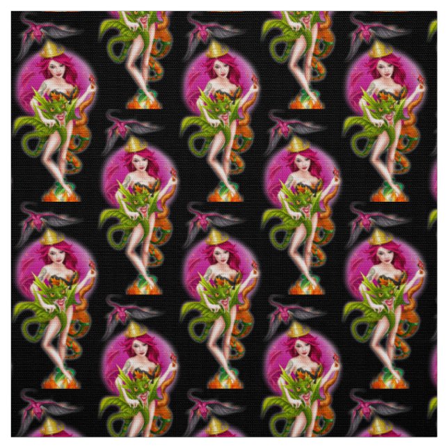 Dragon Lady Princess Fire Queen Fabric (Swatch)