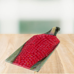 Dragon Lily Red Seed Head Cutting Board