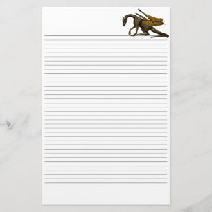 Dragon Lined Stationery