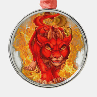 dragon-lion metal ornament