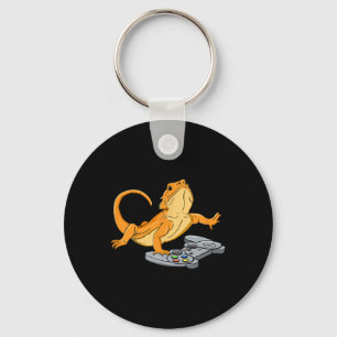Dragon Lizard Gamer Video Game Gecko Keychain