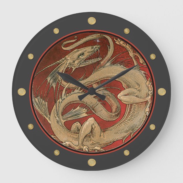 Dragon Lore Art Nouveau Large Clock (Front)