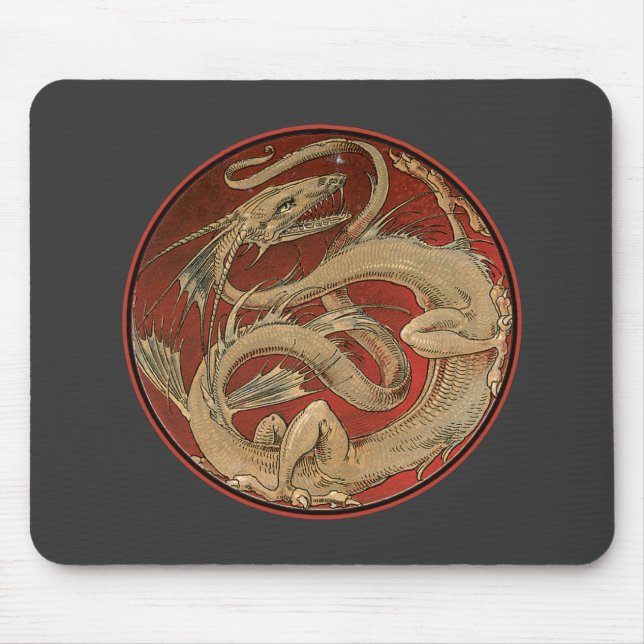 Dragon Lore Art Nouveau Mouse Pad (Front)