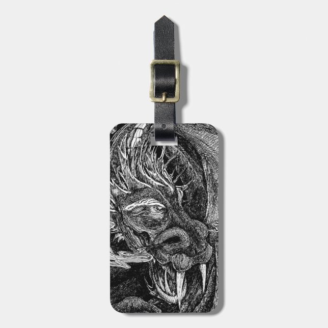 Dragon luggage'text' luggage tag (Front Vertical)