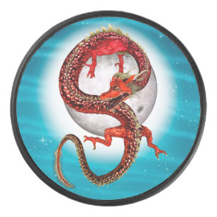 Dragon Lune Rouge Fantastique Artistique