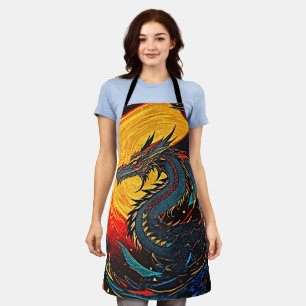 Dragon Majesty Fantasy Art All Over Print Apron