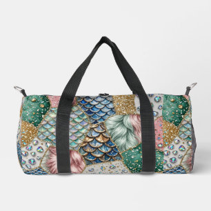 Dragon Mermaid Fairytale Whimsical Duffle Bag
