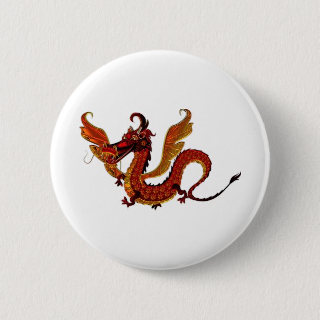 Dragon Metallizer Art Glass Factory 2 Inch Round Button (Front)