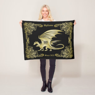 Dragon Monogramme Gold Frame Couverture De Livre T