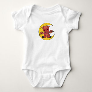 Dragon Moon Good Night Dragon Fantasy Baby Bodysuit