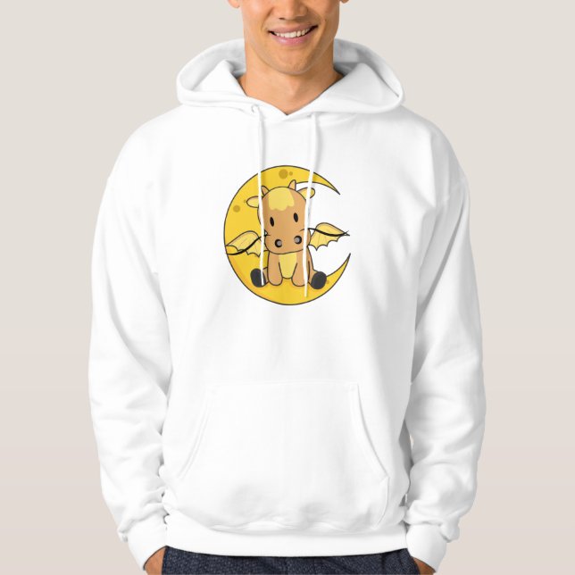 Dragon Moon Good Night Dragon Fantasy Hoodie (Front)