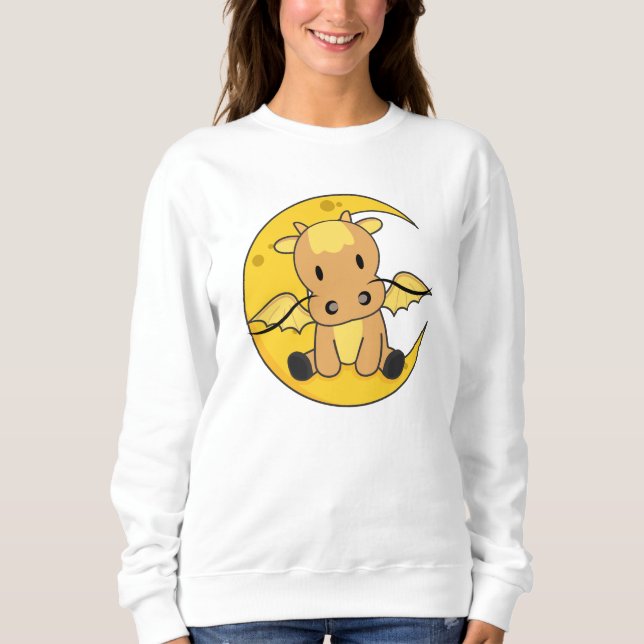 Dragon Moon Good Night Dragon Fantasy Sweatshirt (Front)