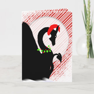 Dragon Moon Holiday (Candycane Background) Card