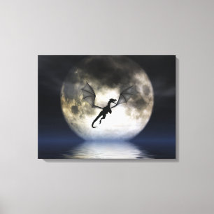Dragon Moon Wrapped Canvas