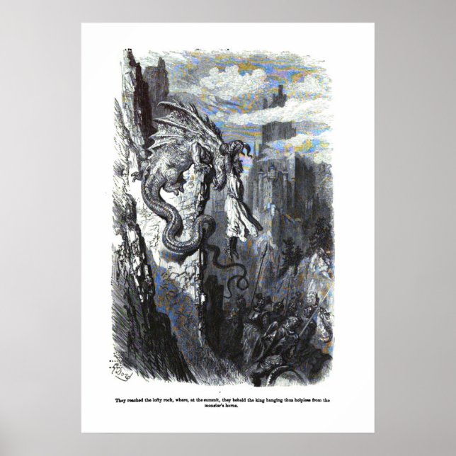 Dragon Myth Poster Gustave Dore (Front)