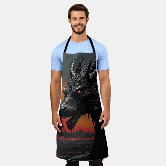 Dragon Noir: Exclusive Retro Art Apron (Worn)