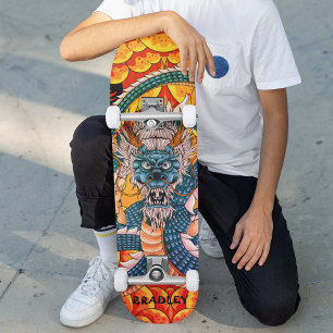 Dragon Nom Personnalisé Skateboard