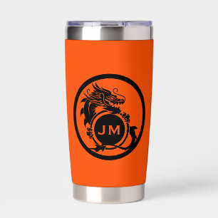 Dragon Novelty Golfer Initial Gift Insulated Tumbler