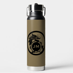 Dragon Novelty Golfer Initial Gift Water Bottle
