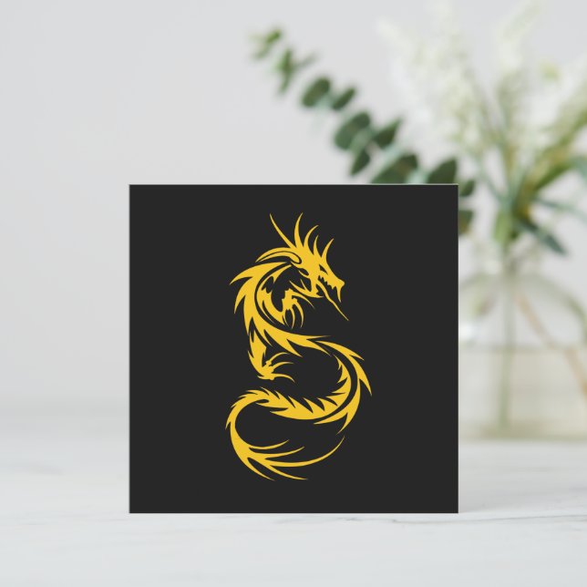 Dragon of Gold  Card (Standing Front)