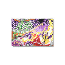 Dragon of the Lotus Stretched Canvas Print