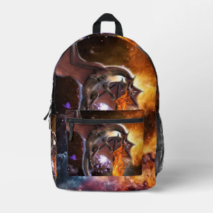 Dragon Of The Starry Galaxy Printed Backpack