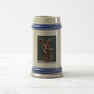 Dragon on a bike beer stein
