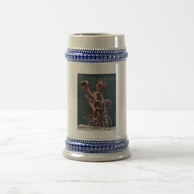 Dragon on a bike beer stein (Center)