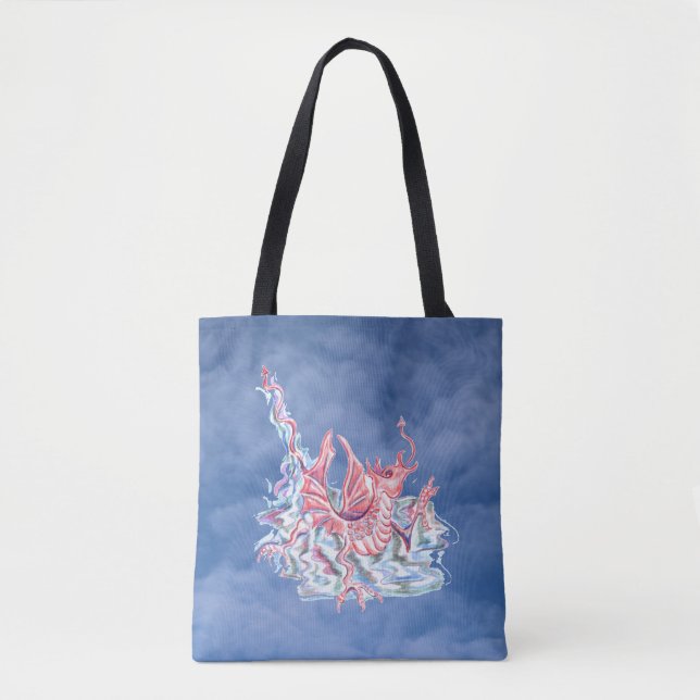 Dragon on Blue Sky Tote Bag (Front)