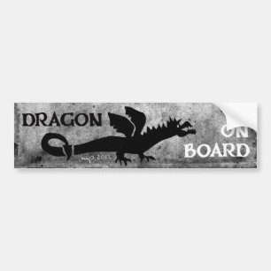 DRAGON ON BOARD! bumper sticker 4