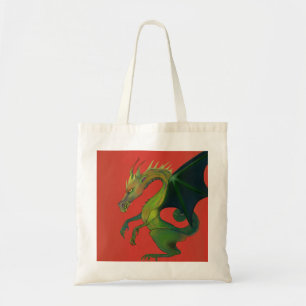 Dragon on Red Tote Bag