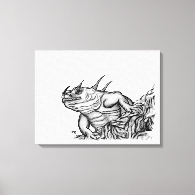 Dragon on the Rock Canvas Print (Front)