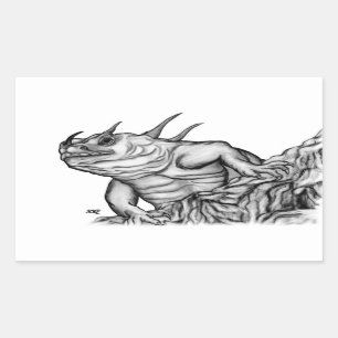 Dragon on the Rock Sticker