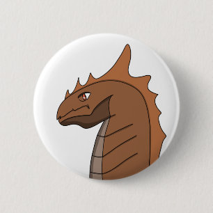 Dragon or other mythical creature 2 inch round button