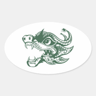 dragon oval sticker
