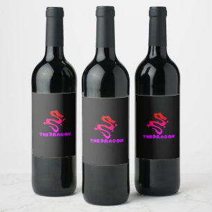  dragon oval wine label