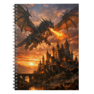 Dragon Over Duskfall Castle Notebook