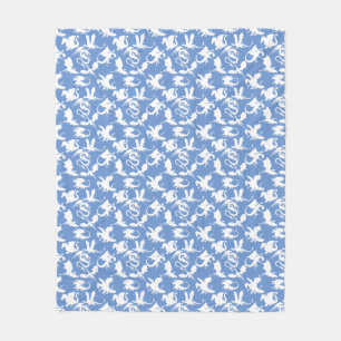 Dragon pattern 01.bx4 Blue BG Fleece Blanket