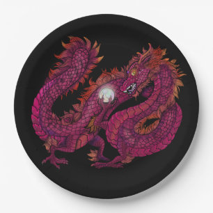 Dragon Pearl Paper Plate
