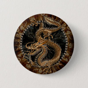 Dragon Pentagram 2 Inch Round Button