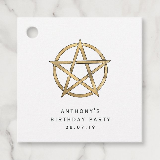 Dragon Pentagram Favour Tags (Front)
