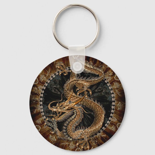 Dragon Pentagram Keychain (Front)