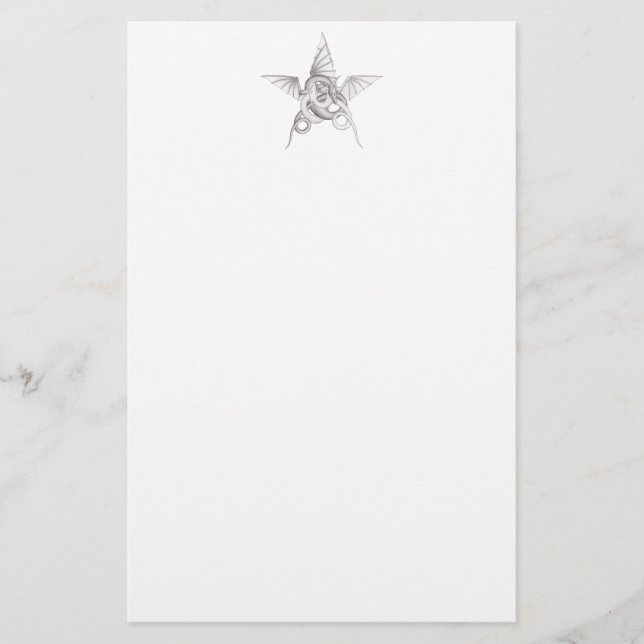Dragon Pentagram Stationery (Front)