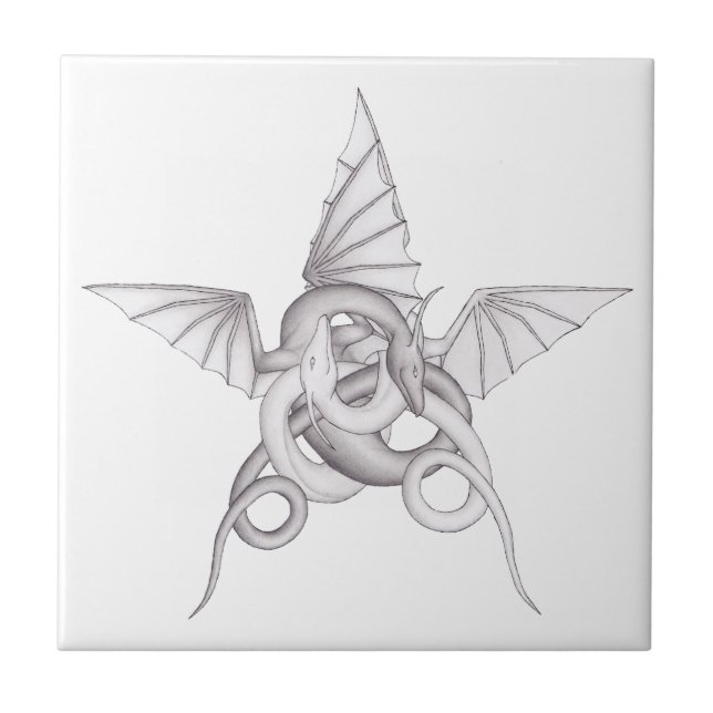 Dragon Pentagram Tile (Front)