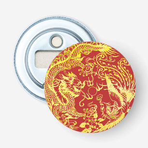 Dragon phoenix Chinese wedding logo Bottle Opener