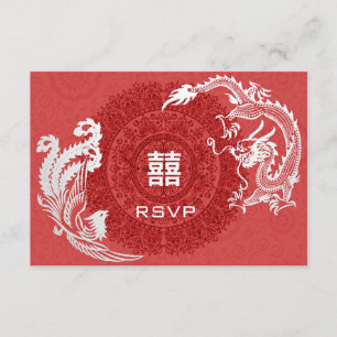 Dragon-Phoenix moderne RSVP l'épousant chinois